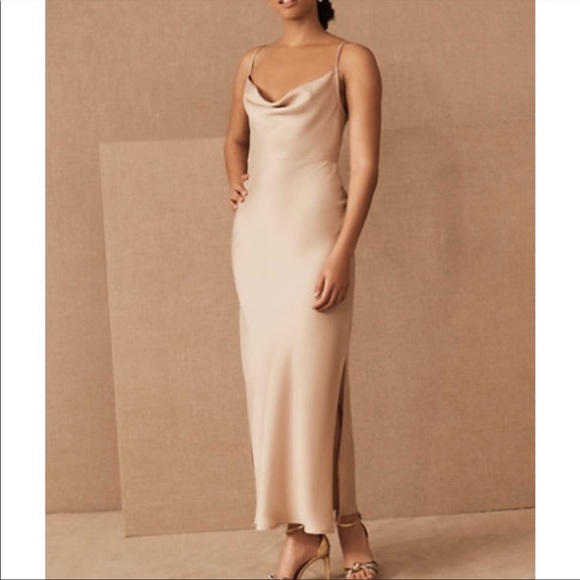 BHLDN Cali midi dress champagne - Picture 1 of 1